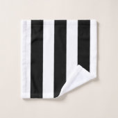 Zwarte en witte strepen bad handdoek (Wasdoekje)