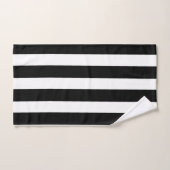 Zwarte en witte strepen bad handdoek (Handdoek)
