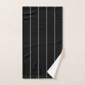 Zwarte en witte strepen bad handdoek (Handdoek)