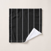 Zwarte en witte strepen bad handdoek (Wasdoekje)