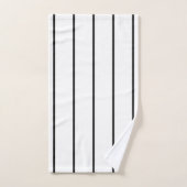 Zwarte en witte strepen bad handdoek (Handdoek)