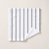 Zwarte en witte strepen bad handdoek (Wasdoekje)