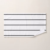 Zwarte en witte strepen bad handdoek (Handdoek)