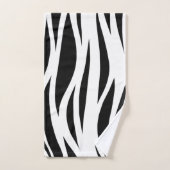 Zwarte en witte strepen bad handdoek (Handdoek)