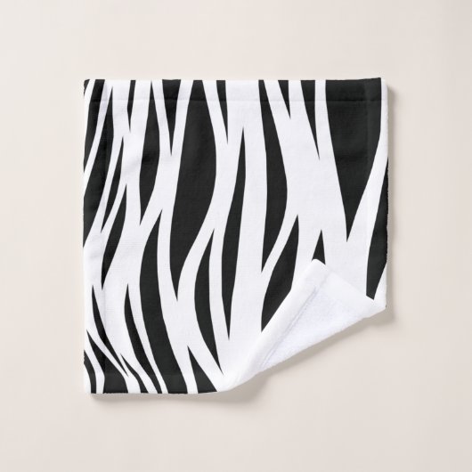 Zwarte en witte strepen bad handdoek (Wasdoekje)