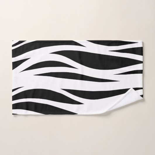 Zwarte en witte strepen bad handdoek (Handdoek)