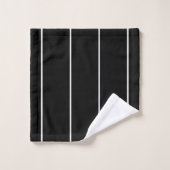 Zwarte en witte strepen bad handdoek (Wasdoekje)