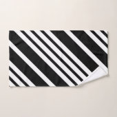 Zwarte en witte strepen badkamer bad handdoek (Handdoek)