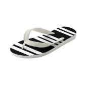 Zwarte en witte strepen badkamer kinder teenslippers (Schuin)