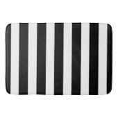 Zwarte en witte strepen badmat (Voorkant)
