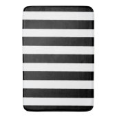 Zwarte en witte strepen badmat (Voorkant Verticaal)