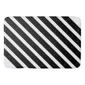 Zwarte en witte strepen badmat (Voorkant)