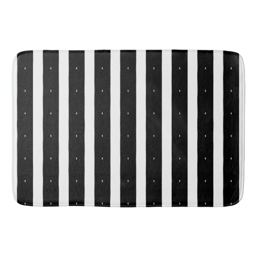 Zwarte en witte strepen badmat (Voorkant)