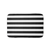 Zwarte en witte strepen badmat (Voorkant)