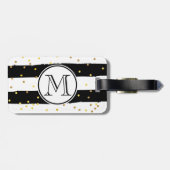 Zwarte en witte strepen bagagelabel (Achterkant horizontaal)