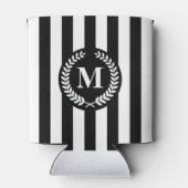 Zwarte en witte strepen blikjeskoeler (Achterkant)