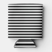 Zwarte en witte strepen blikjeskoeler (Voorkant)