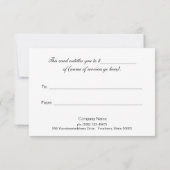 Zwarte en witte strepen Boutique Gift Certificate (Achterkant)