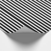 Zwarte en witte strepen cadeaupapier (Hoek)