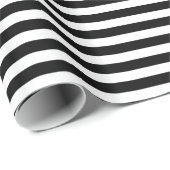 Zwarte en witte strepen cadeaupapier (Rol Hoek)