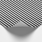 Zwarte en witte strepen cadeaupapier (Hoek)
