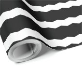 Zwarte en witte strepen cadeaupapier (Rol Hoek)