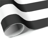 Zwarte en witte strepen cadeaupapier (Rol Hoek)