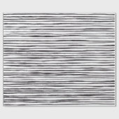 Zwarte en witte strepen cadeaupapier (Vlak)