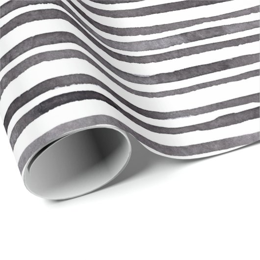 Zwarte en witte strepen cadeaupapier (Rol Hoek)