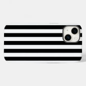 Zwarte en witte strepen Case-Mate iPhone case (Achterkant (horizontaal))