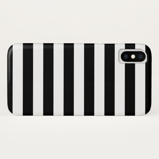 Zwarte en witte strepen Case-Mate iPhone case (Achterkant (horizontaal))