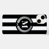 Zwarte en witte strepen Case-Mate iPhone case (Achterkant (horizontaal))