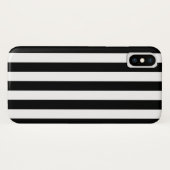 Zwarte en witte strepen Case-Mate iPhone case (Achterkant (horizontaal))