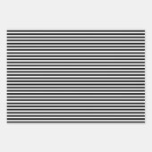 Zwarte en witte strepen Chevron Polka Dots Inpakpapier Vel (Voorkant 2)