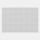 Zwarte en witte strepen Chevron Polka Dots Inpakpapier Vel (Voorkant)
