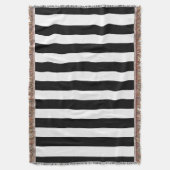 Zwarte en witte strepen deken (Voorkant Verticaal)