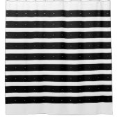 Zwarte en witte strepen douchegordijn (Voorkant)