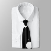 Zwarte en witte strepen en pooldijen stropdas (Gebonden)