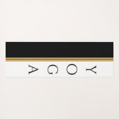Zwarte en witte strepen Gold Stripe Yoga Mat (Achterkant (horizontaal))