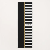 Zwarte en witte strepen Gold Stripe Yoga Mat (Voorkant)