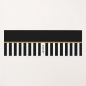 Zwarte en witte strepen Gold Stripe Yoga Mat (Voorkant (horizontaal))