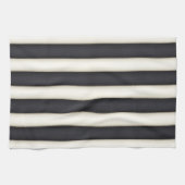 Zwarte en witte strepen Gothische Victoriaans fant Theedoek (Horizontaal)