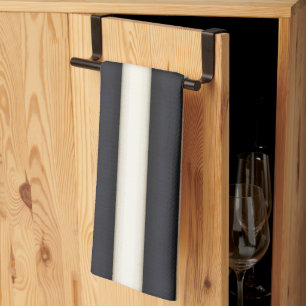 Zwarte en witte strepen Gothische Victoriaans fant Theedoek