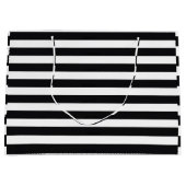 zwarte en witte strepen groot cadeauzakje (Voorkant)