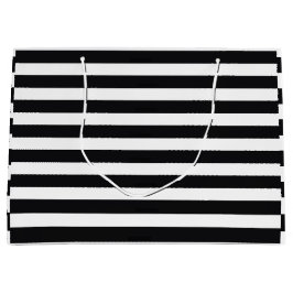 zwarte en witte strepen groot cadeauzakje
