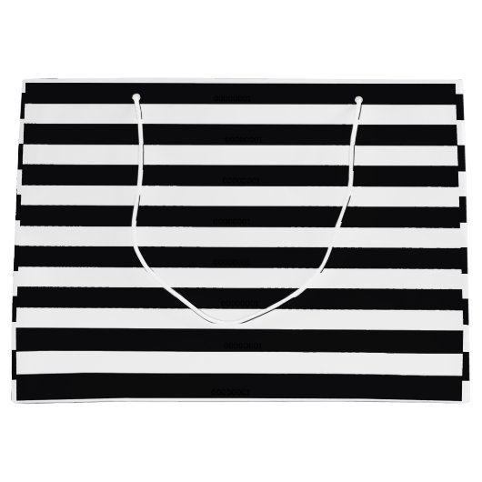 zwarte en witte strepen groot cadeauzakje (Voorkant)