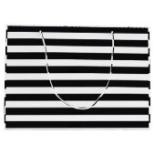 zwarte en witte strepen groot cadeauzakje (Achterkant)