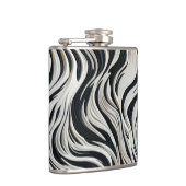 Zwarte en witte strepen heupfles (Rechts)