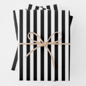 Zwarte en witte strepen inpakpapier vel (In situ)