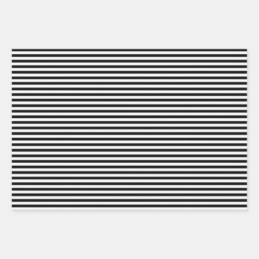 Zwarte en witte strepen inpakpapier vel (Voorkant)